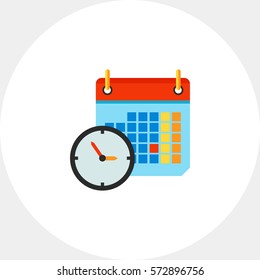 Clock and Calendar Icon