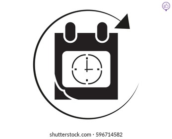 clock, calendar, icon, eps10 vector illustration
