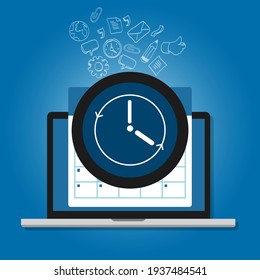 clock and calendar symbol availability support available clock symbol icon or deadline schedule