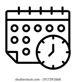 Reloj con calendario, icono de calendario