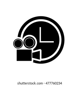 Clock and camera film icon