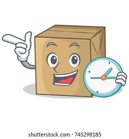 With clock cardboard character collection