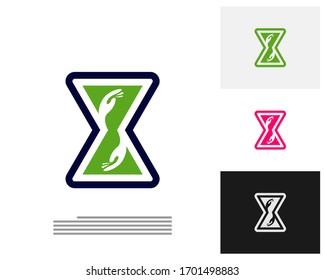 Clock Care logo design concept vector. Time management Care logo template. Concept icon isolated on white background. Vector symbol.