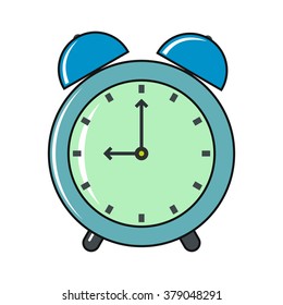 Clock cartoon icon isolated on a white background