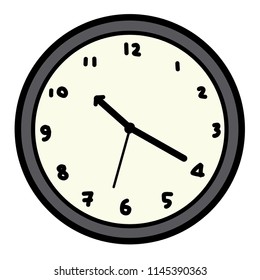 clock / cartoon vector and illustration, hand drawn style, isolated on white background.