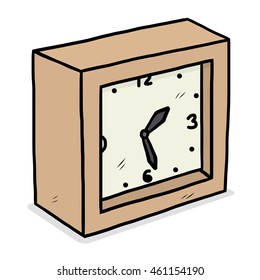 clock / cartoon vector and illustration, hand drawn style, isolated on white background.