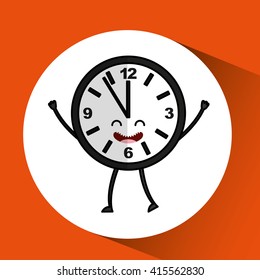 clock character design 