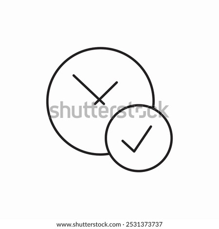 clock check mark icon sign vector