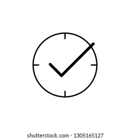 clock, check, target icon. Signs and symbols can be used for web, logo, mobile app, UI, UX