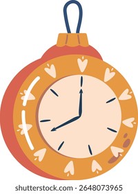 ilustração do vetor da bolha do Natal do relógio