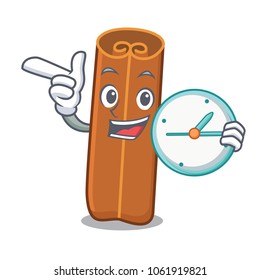 Clock cinnamon character cartoon style