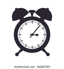 clock circle time traditional icon. Isolated and flat illustration. Vector graphic