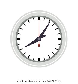 clock circle time traditional icon. Isolated and flat illustration. Vector graphic