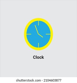 Clock clipart free vector icon