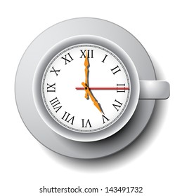 clock as coffee cup