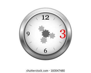 Clock with cogs