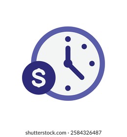 Clock and Coin Merging into One Symbol