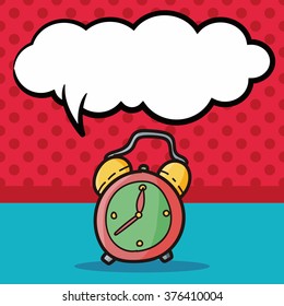 clock color doodle, speech bubble