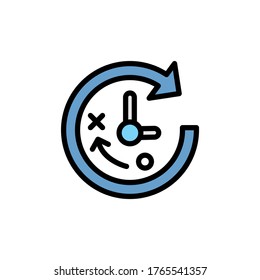Clock colored icon. Simple color element illustration. Clock concept outline symbol design from Business strategy set. Can be used for web and mobile