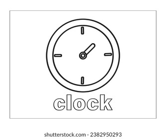 páginas de colores de reloj para niños.