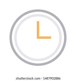 clock colour line vector icon