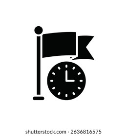 Clock Combined with Flag for Deadline and Goal Management