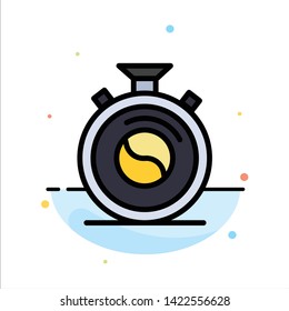Clock, Concentration, Meditation, Practice Abstract Flat Color Icon Template