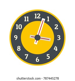 Clock concept icon. Flat illustration of clock concept vector icon isolated on white background
