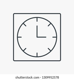 Clock concept line icon. Simple element illustration. Clock concept outline symbol design. Can be used for web and mobile UI/UX . Modern vector style