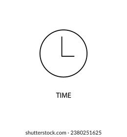 Clock concept line icon. Simple element illustration.Clock concept outline symbol design.