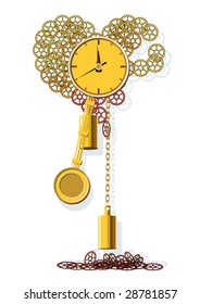 Clock conduct counting out of life.