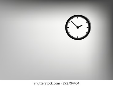 Clock with copyspace for business or decoration background, vector illustration