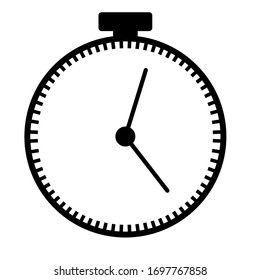 Clock countdown icon in flat style. Time chronometer vector illustration on white isolated background