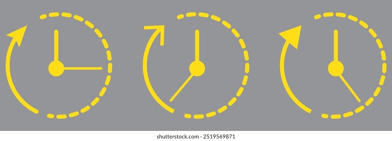 Clock countdown icon in flat style. Time chronometer vector illustration on white isolated background. Clock business concept.
