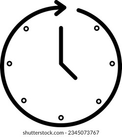 Clock Date Time Outline Icon