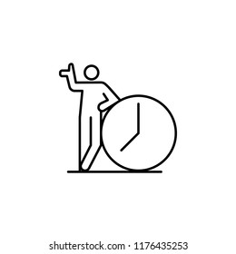 clock deadline icon. Element of conceptual figures icon for mobile concept and web apps. Thin line clock deadline icon can be used for web and mobile