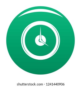 Clock deadline icon. Simple illustration of clock deadline vector icon for any design green
