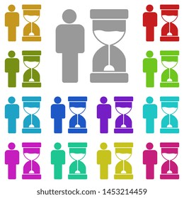 clock, deadline multi color icon. Simple glyph, flat illustration of Business global icons for UI and UX, website or mobile application