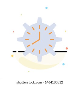 Clock, Deadline, Time, Timepiece, Timing, Watch, Work Abstract Flat Color Icon Template. Vector Icon Template background
