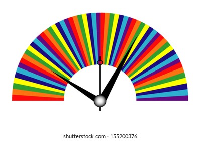 clock design modern colorful