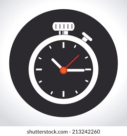 Clock design over white background,vector illustration