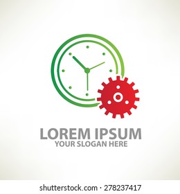 Clock design,logo template,colour concept design,clean vector