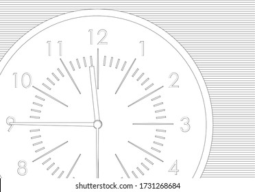 
clock dial 3d graphics sketch