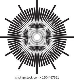 clock dial black rectangle signs pointing negative space for seconds on transparent background