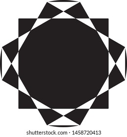 Clock dial circular honeycomb impression inspired strukture abstract cut art deco illustration on transparent background