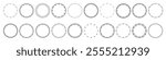 Clock dial icons with arrow.Mechanical dial template.Round isolated clock showing time.Vector illustration.