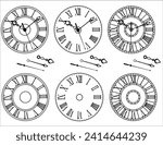 clock dial illustration black lines 