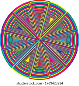 clock dial LIKE color swatches yellow green cyan blue magenta red designer cut