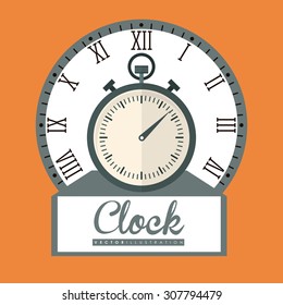 Clock digital design, vector illustration 10 eps graphic