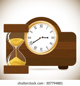 Clock digital design, vector illustration 10 eps graphic